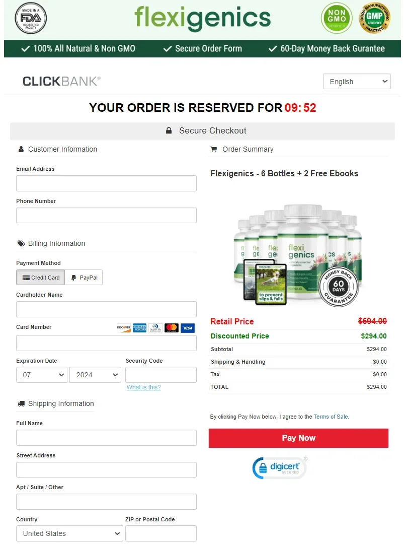 Flexigenics Checkout